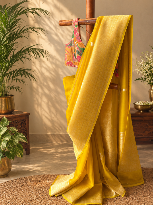 Kesar - Pure Organza Handloom Silk saree