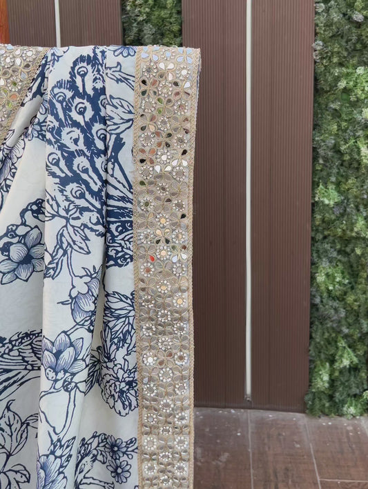 Ivory Peacock - Royalè satin