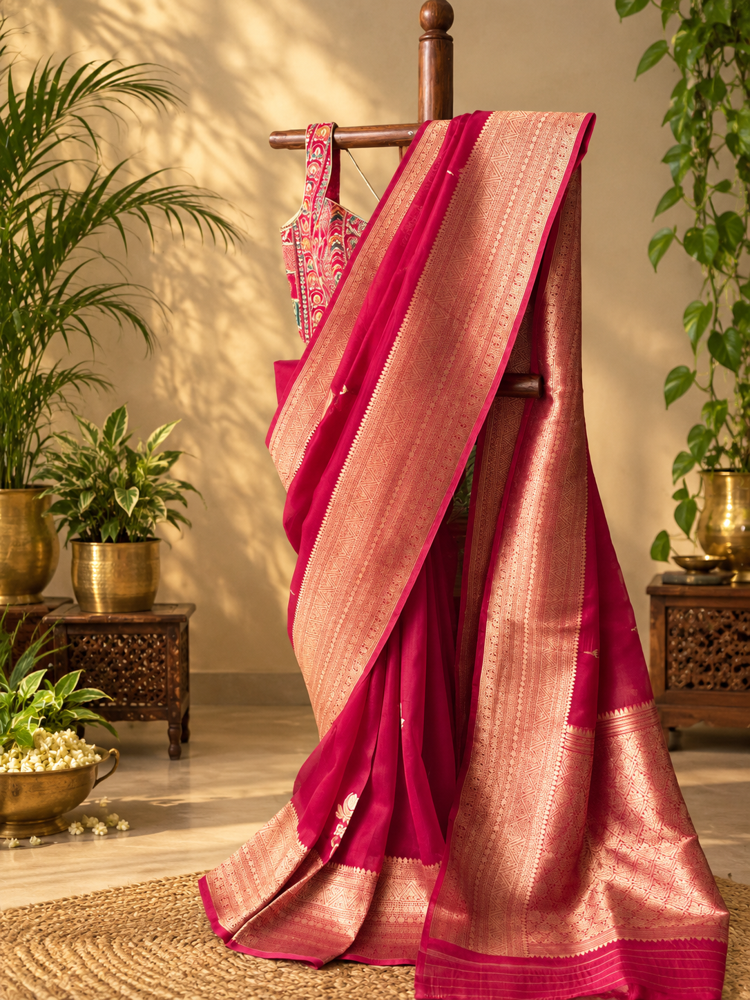 Kumkum- Pure Organza Handloom silk saree