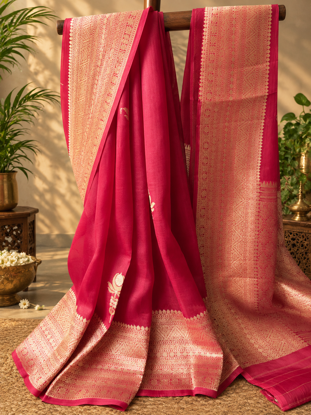 Kumkum- Pure Organza Handloom silk saree
