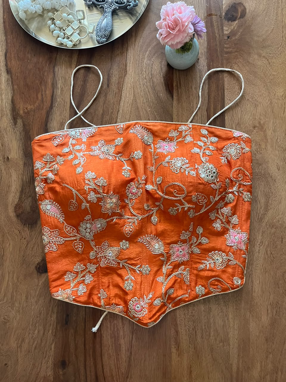 Santari- Raw silk corset