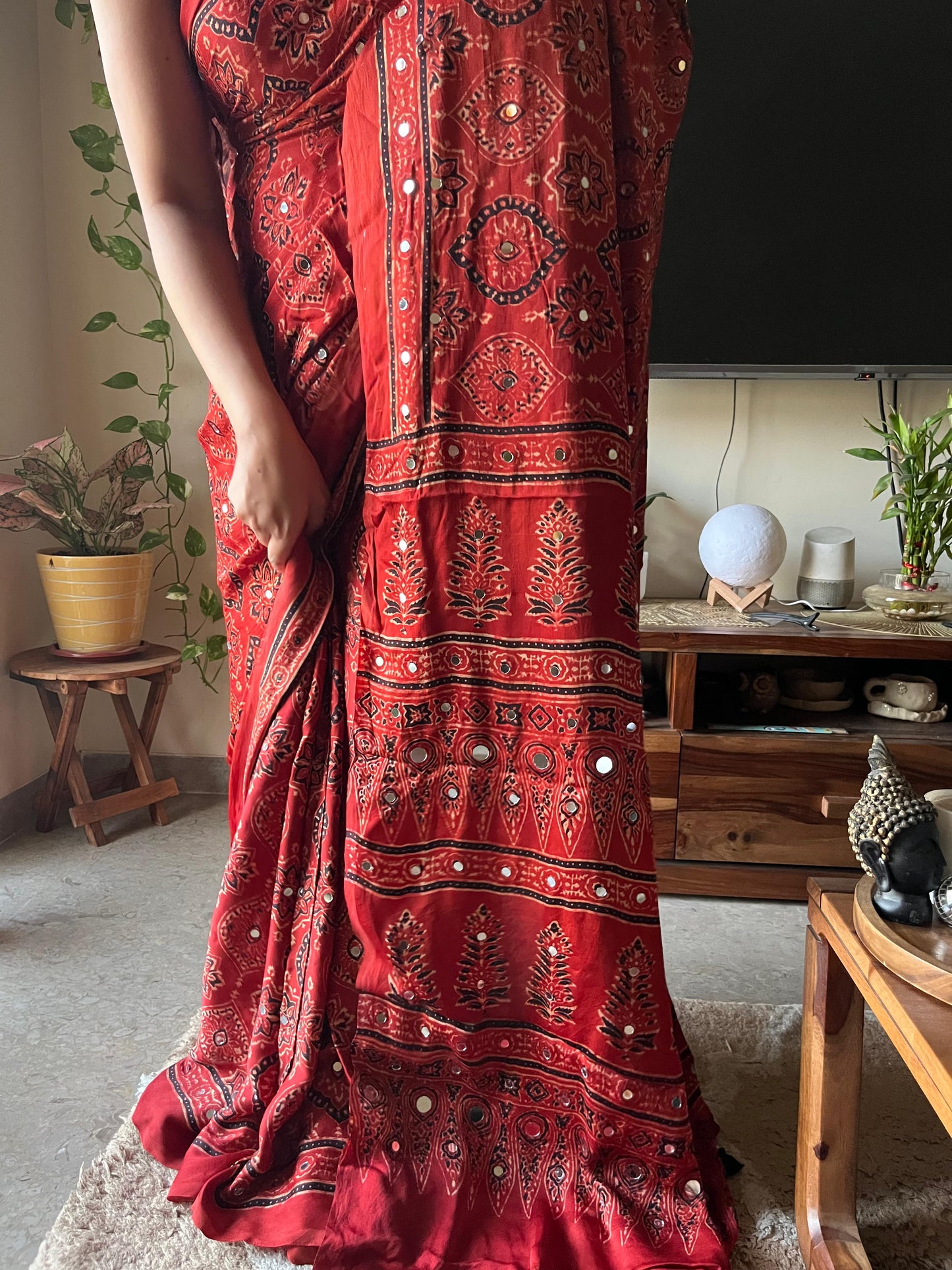 Ajrakh Laal - Handblock print