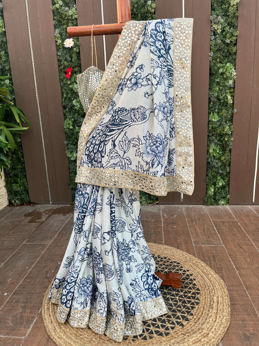 Ivory Peacock - Royalè satin