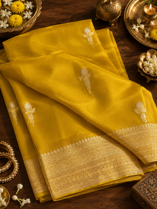 Kesar - Pure Organza Handloom Silk saree