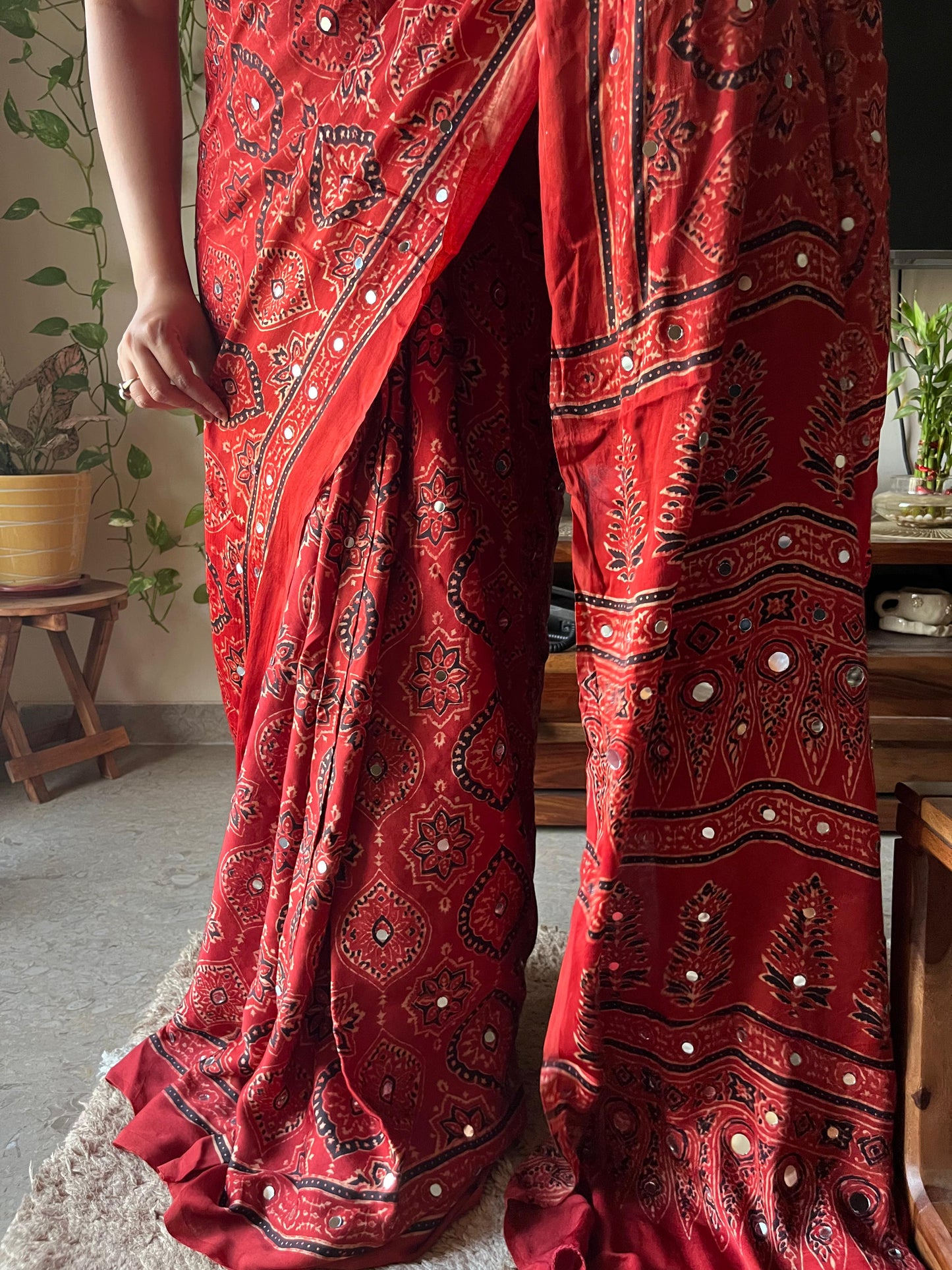 Ajrakh Laal - Handblock print