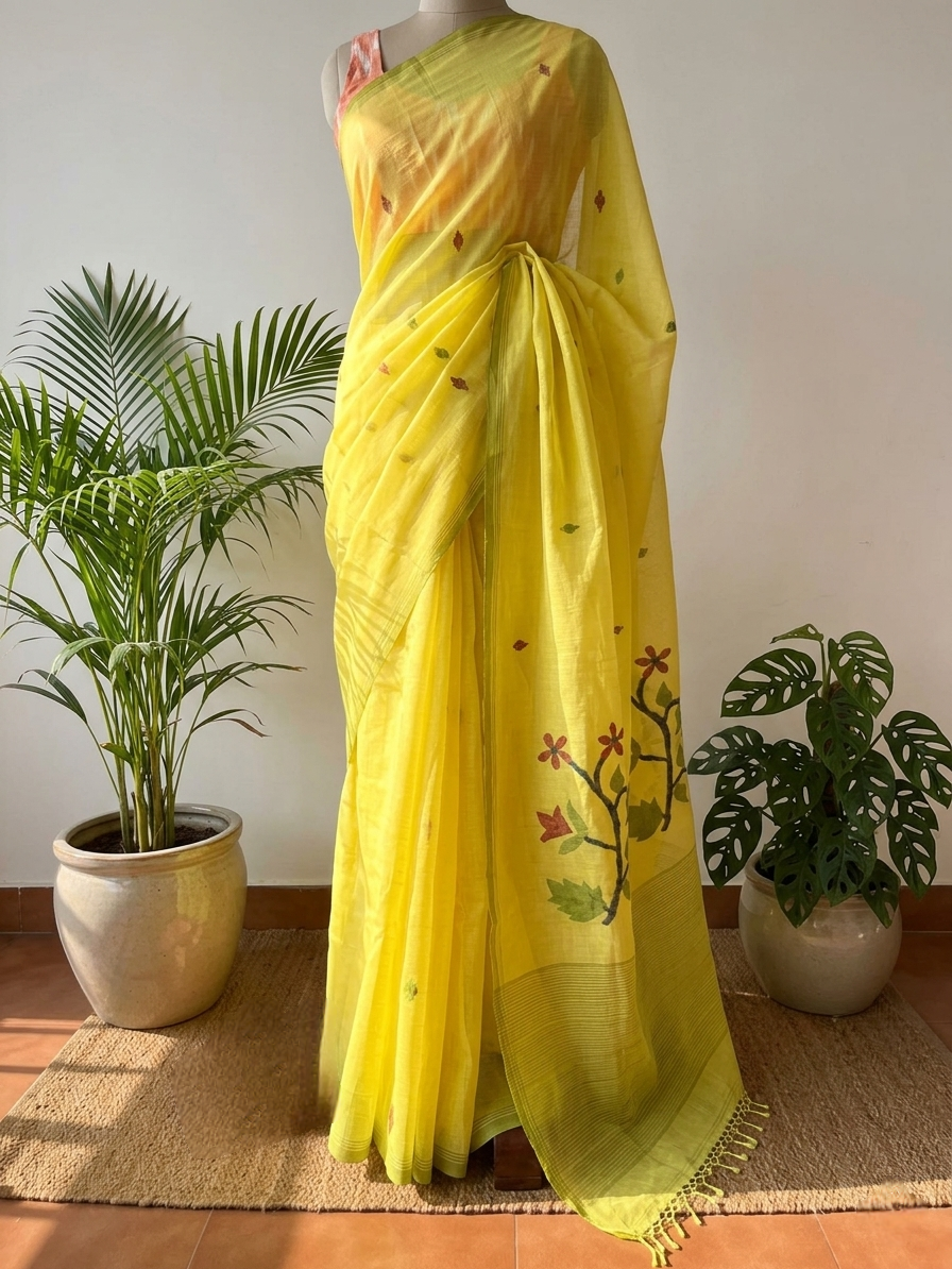 Taru - Handloom Cotton Phulia Jamdani