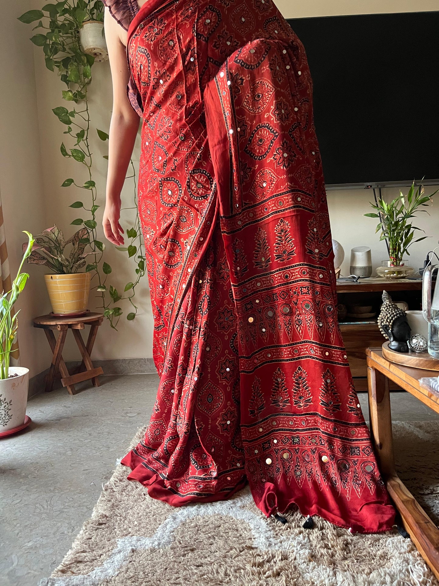 Ajrakh Laal - Handblock print