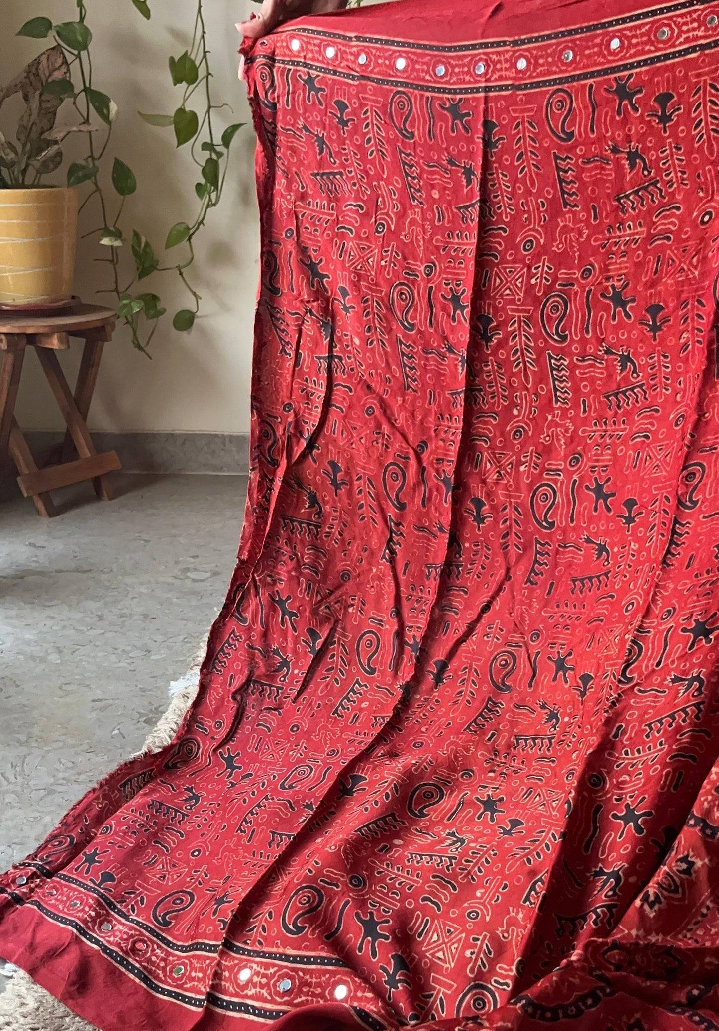 Ajrakh Laal - Handblock print
