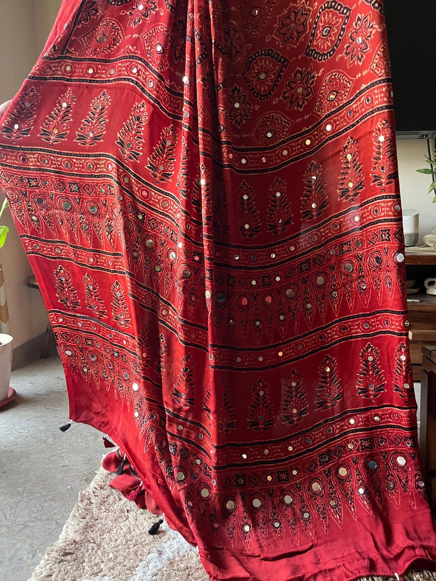 Ajrakh Laal - Handblock print